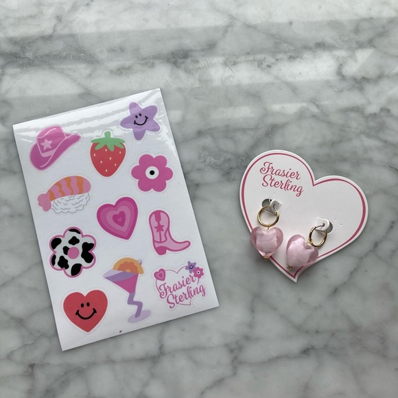 Frasier Sterling French Kiss 💋 hoops NWT - Picture 4 of 5